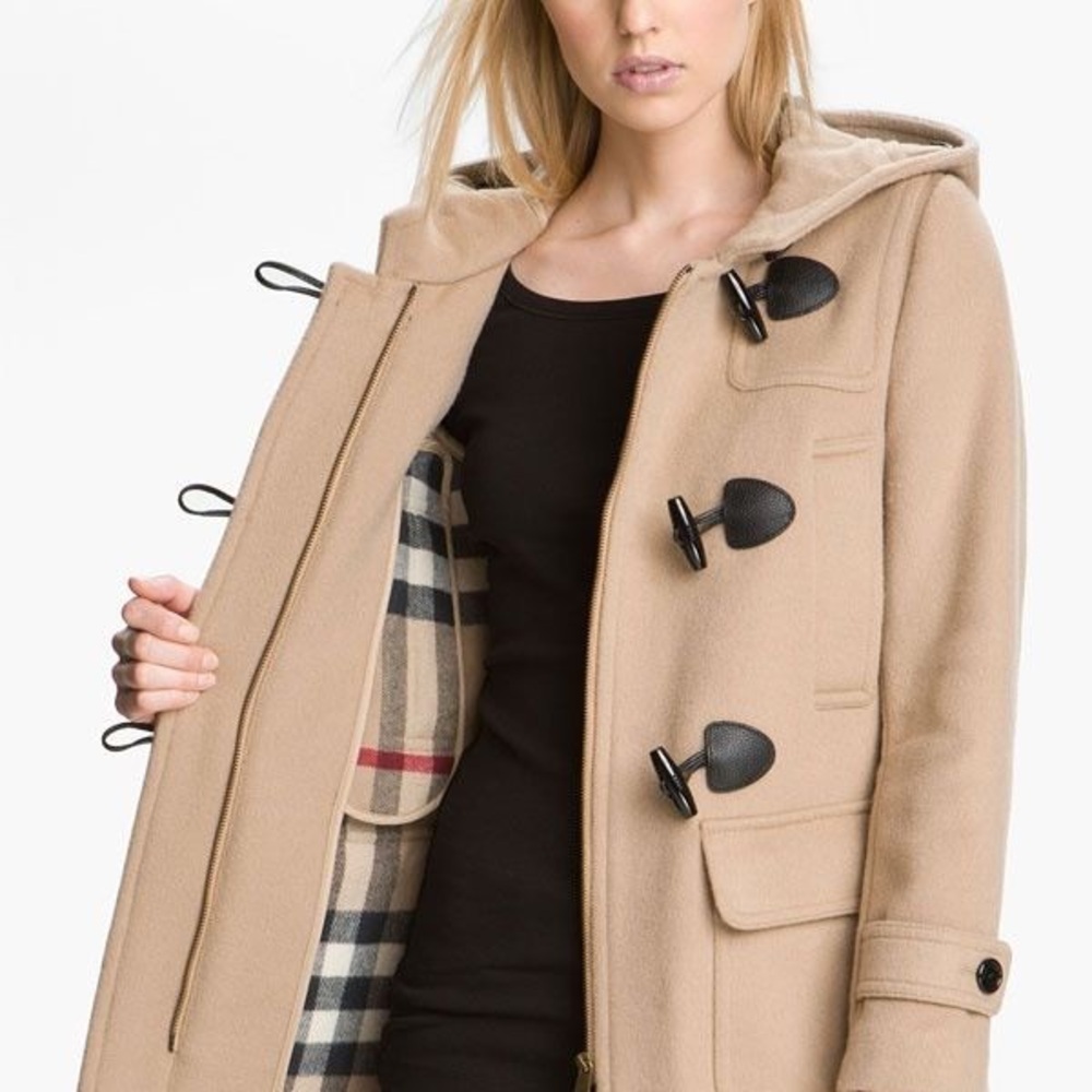Burberry Beige Trench Coat with Black Accents